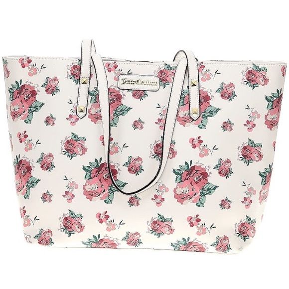 Juicy Couture Handbags - Juicy Couture Vintage rose white DAY TO DATE tote purse LIKE NEW